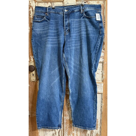 Old Navy Curvy Extra High-Waisted Button-Fly Sky-Hi Straight Jeans - Size 20 - Picture 1 of 4